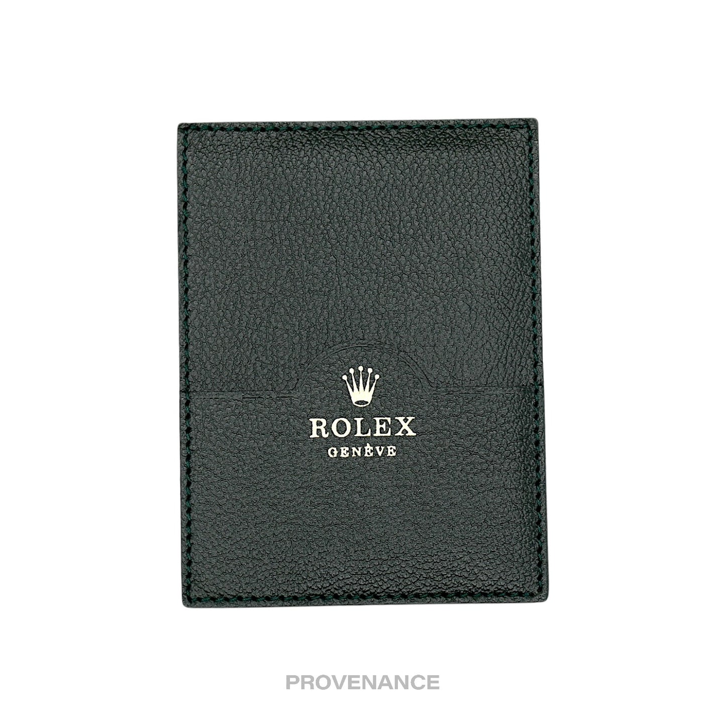 🔴 Rolex Card Holder Wallet - Green Leather