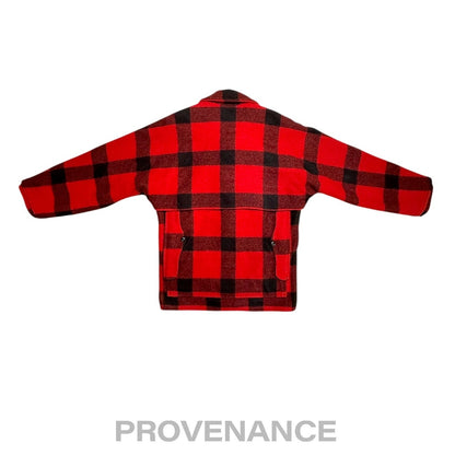 🔴 Filson Double Mackinaw Cruiser USA Wool Red Plaid 38 S