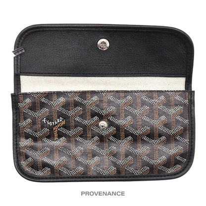 🔴 Goyard St. Louis Pouch Wallet - Black Goyardine