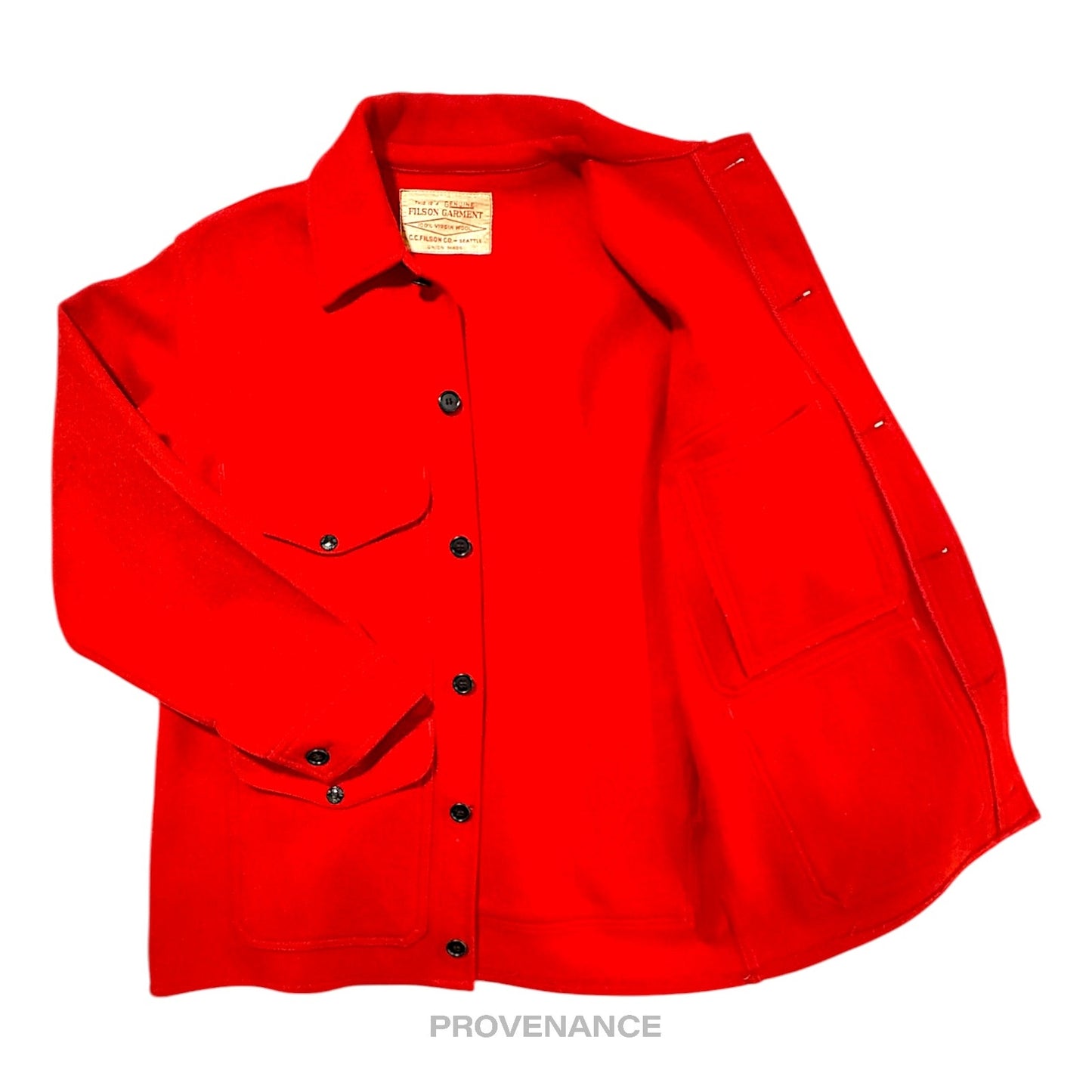 🔴  Filson Mackinaw Wool Cruiser Jacket - Scarlet Red 38 S