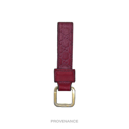 🔴 Gucci Keychain - Fuchsia MicroGuccissima Leather Gold