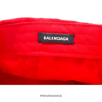 🔴 Balenciaga BB Logo Mode Embroidered Cap Hat - Red