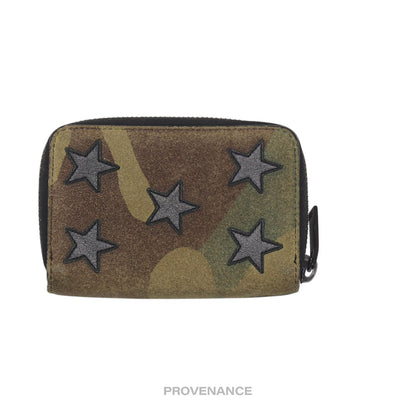 🔴 Saint Laurent Paris SLP 6 Key Wallet - Camouflage Stars