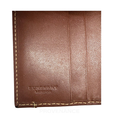 🔴 Burberry Pocket Organizer Wallet - Haymarket Check Brown