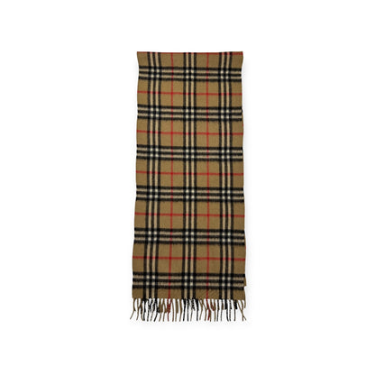 🔴 Vintage Burberrys Scarf Nova Check 100% Cashmere Camel