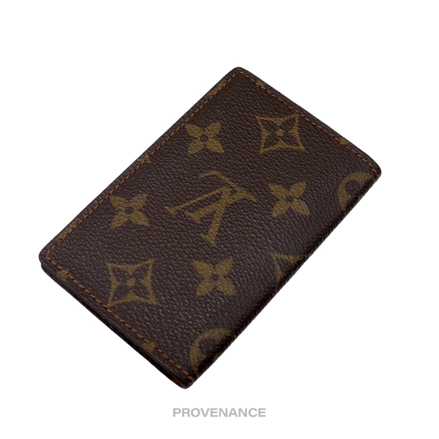 🔴 Louis Vuitton Pocket Organizer Card Wallet - Monogram Small "f"