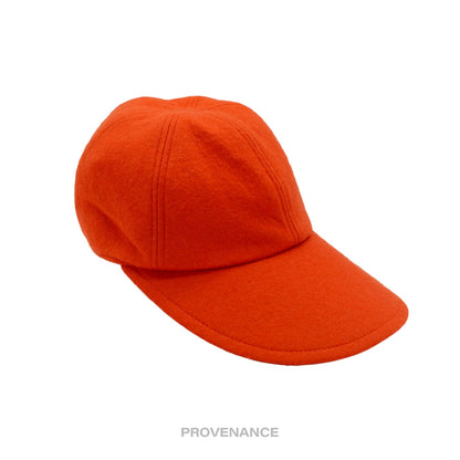 🔴 Christian Dior CD Wool Blend Cap Hat - Orange