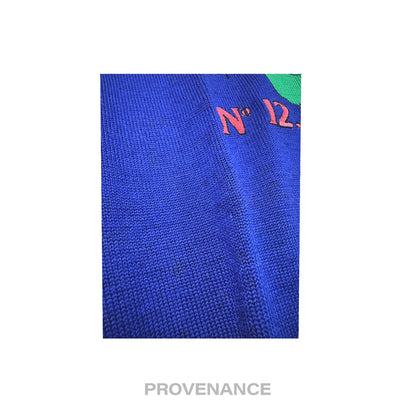 🔴 Balenciaga Sports Golf Crewneck Wool Sweatshirt - Blue L
