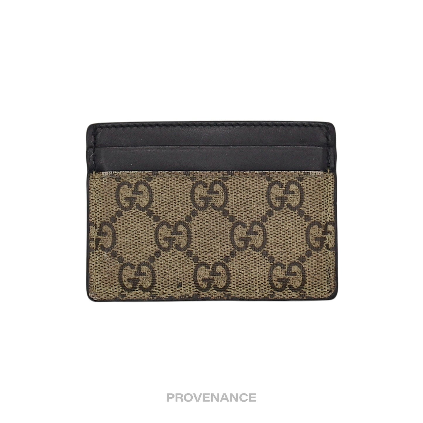 🔴 Gucci GG Supreme Card Holder Wallet - Kingsnake Brown