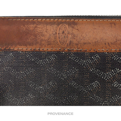 🔴 Goyard Matignon Long Zipped Wallet - Black/Tan