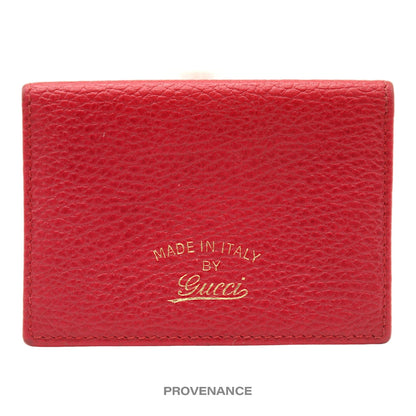 🔴 Gucci Made in Italy Pocket Organizer Wallet - Red Leather