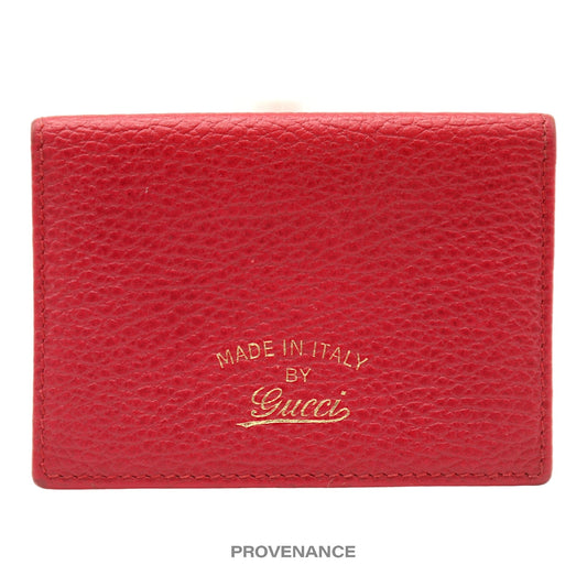 🔴 Gucci Made in Italy Pocket Organizer Wallet - Red Leather