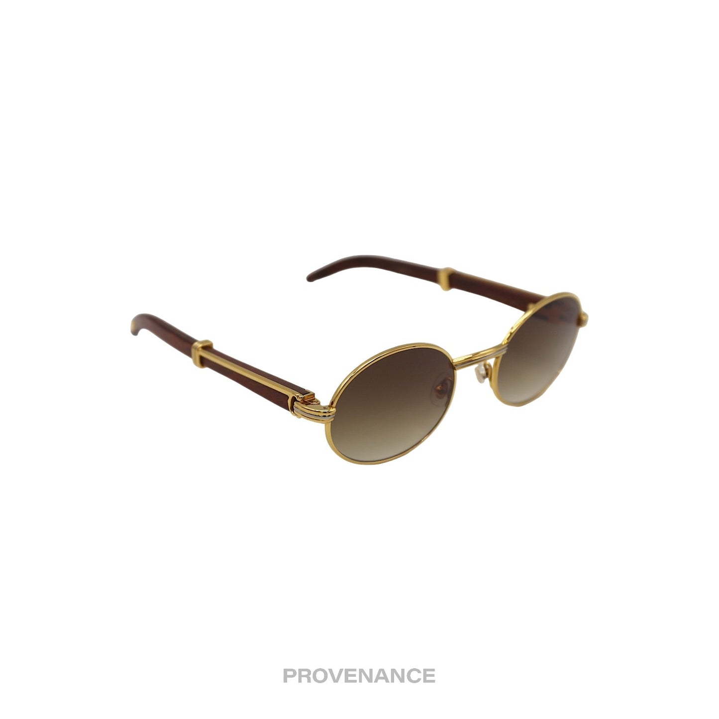 🔴 Cartier Giverny Sunglasses - Bubinga Gold Trinity Brown