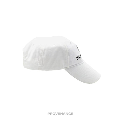 🔴 Balenciaga BB Logo Mode Embroidered Cap Hat - White