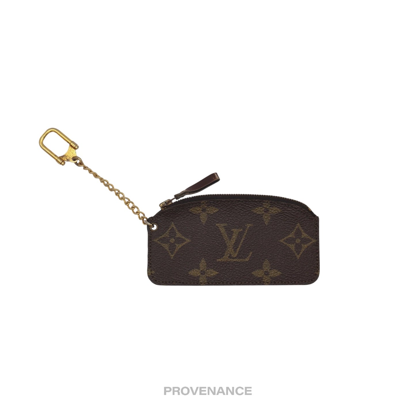 🔴 Louis Vuitton Ellipse Key Pouch Cles - Monogram Dark