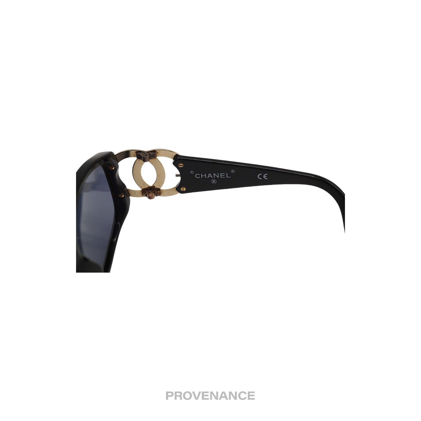 🔴 Chanel CC Logo Sunglasses - Black Gold 02461