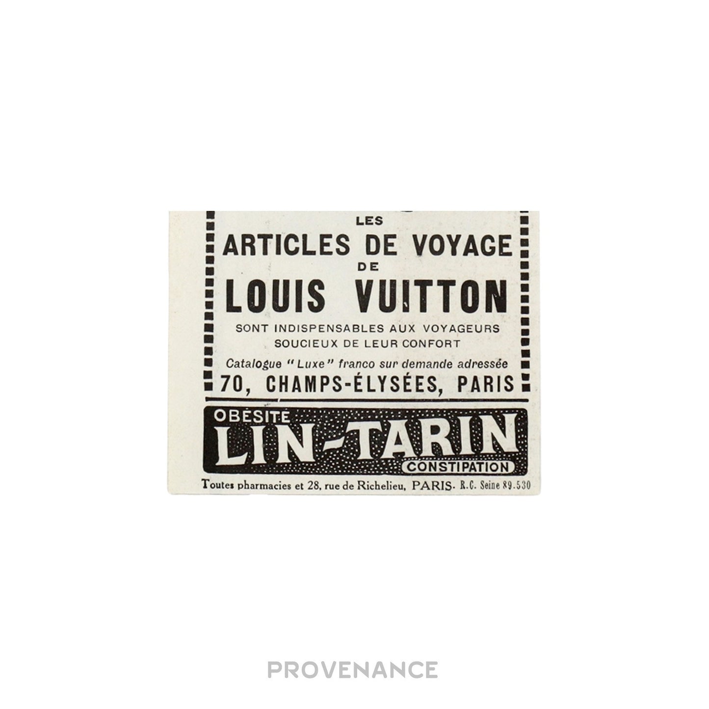 🔴 Louis Vuitton Antique Vintage Newsprint Ad - TRAVEL GOODS