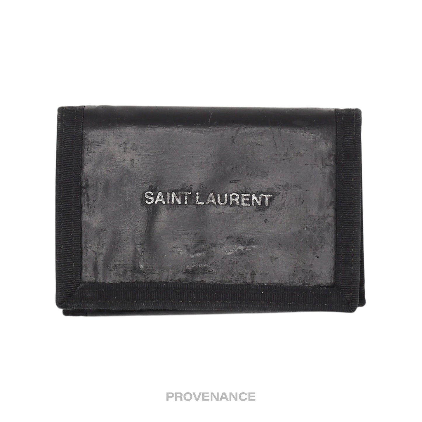 🔴 Saint Laurent Paris SLP Trifold Wallet - Black Technical