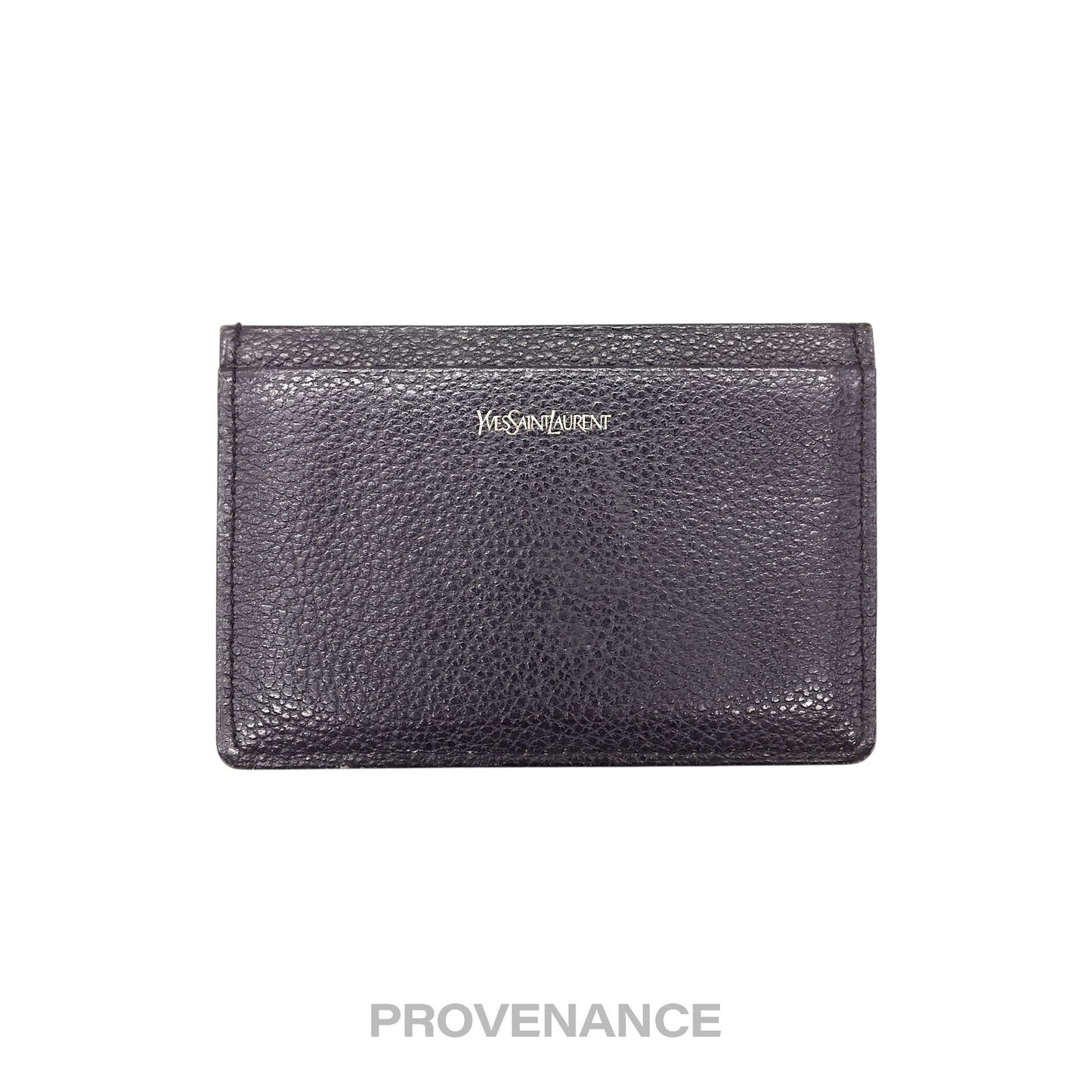 🔴 Saint Laurent Paris YSL Logo Card Holder Wallet - Black