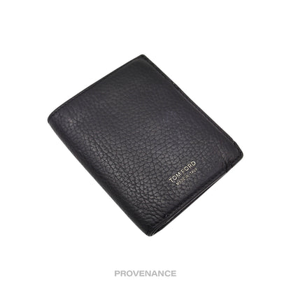 🔴 Tom Ford Pocket Organizer Card Wallet - Black Leather