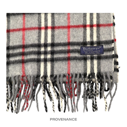 🔴 Burberry Scarf - Nova Check Grey Cashmere