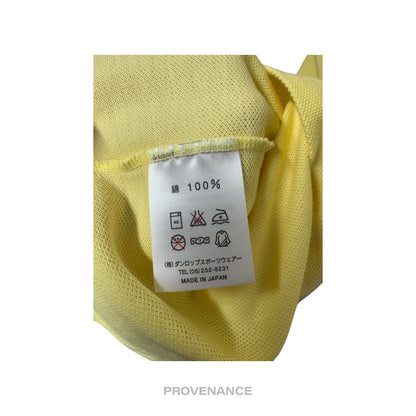 🔴 Balenciaga Letter Spellout Polo Shirt - Yellow Pique