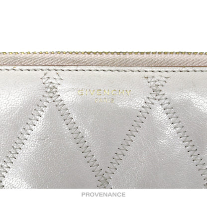 🔴 Givenchy Zip Long Wallet - Blush Quilted Leather Gold