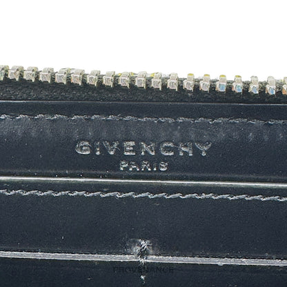 🔴 Givenchy Logo Zip Long Wallet - Shark Black