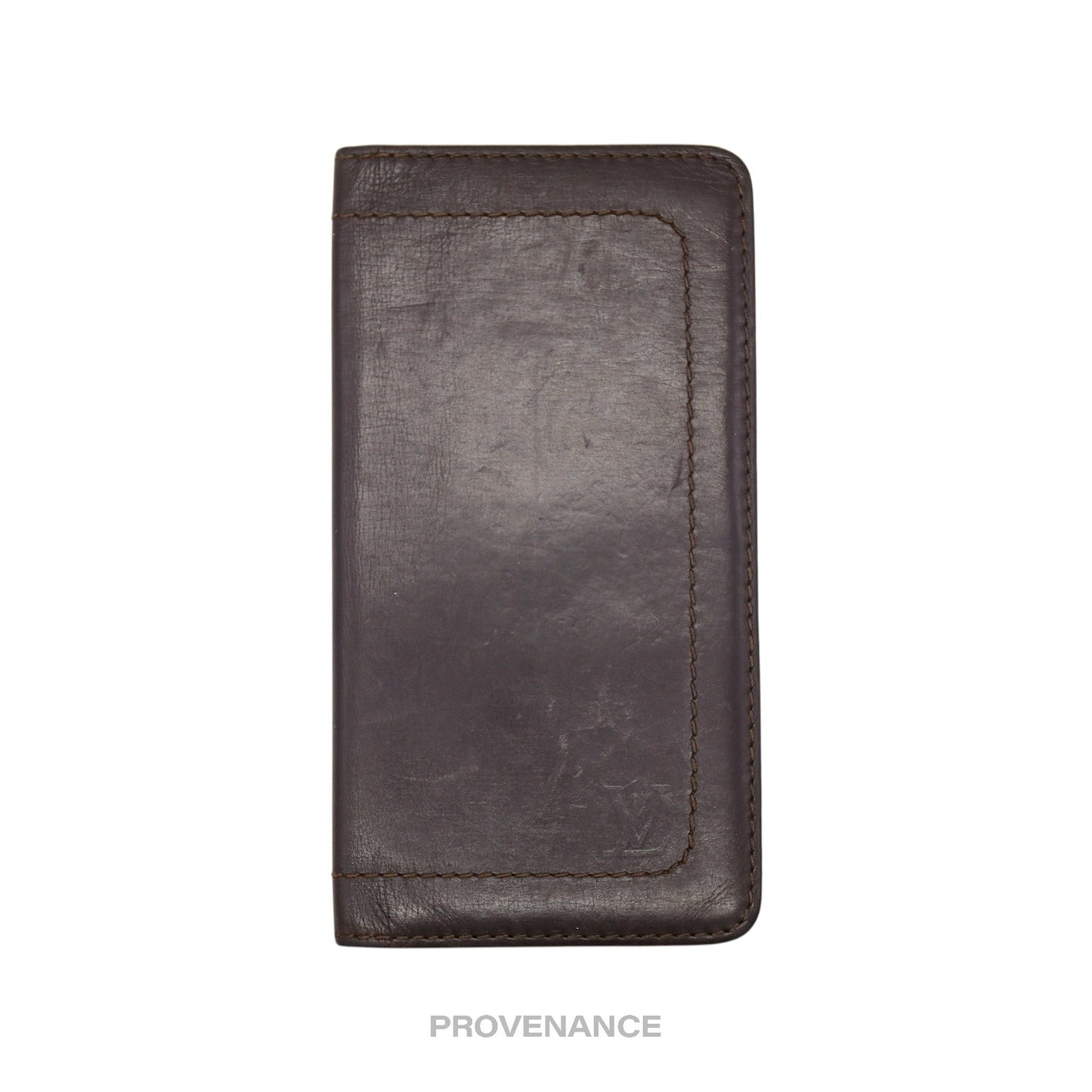 🔴 Louis Vuitton Long Wallet - Utah Brown Leather