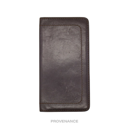 🔴 Louis Vuitton Long Wallet - Utah Brown Leather