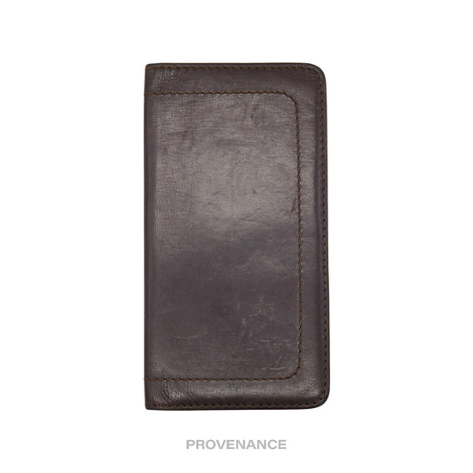 🔴 Louis Vuitton Long Wallet - Utah Brown Leather
