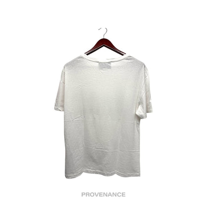 🔴 Gucci GG Signature Web Vintage Logo T-Shirt - White M