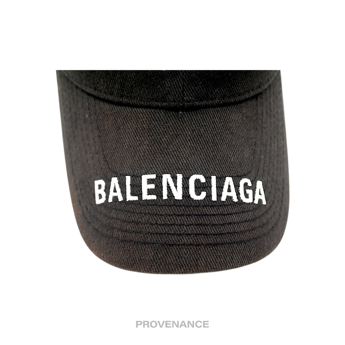 🔴 Balenciaga WFP Embroidered Logo Cap - Black White