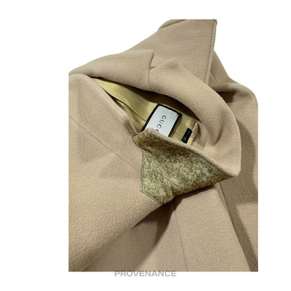 🔴 Gucci Chesterfield Wool Coat - Camel 42