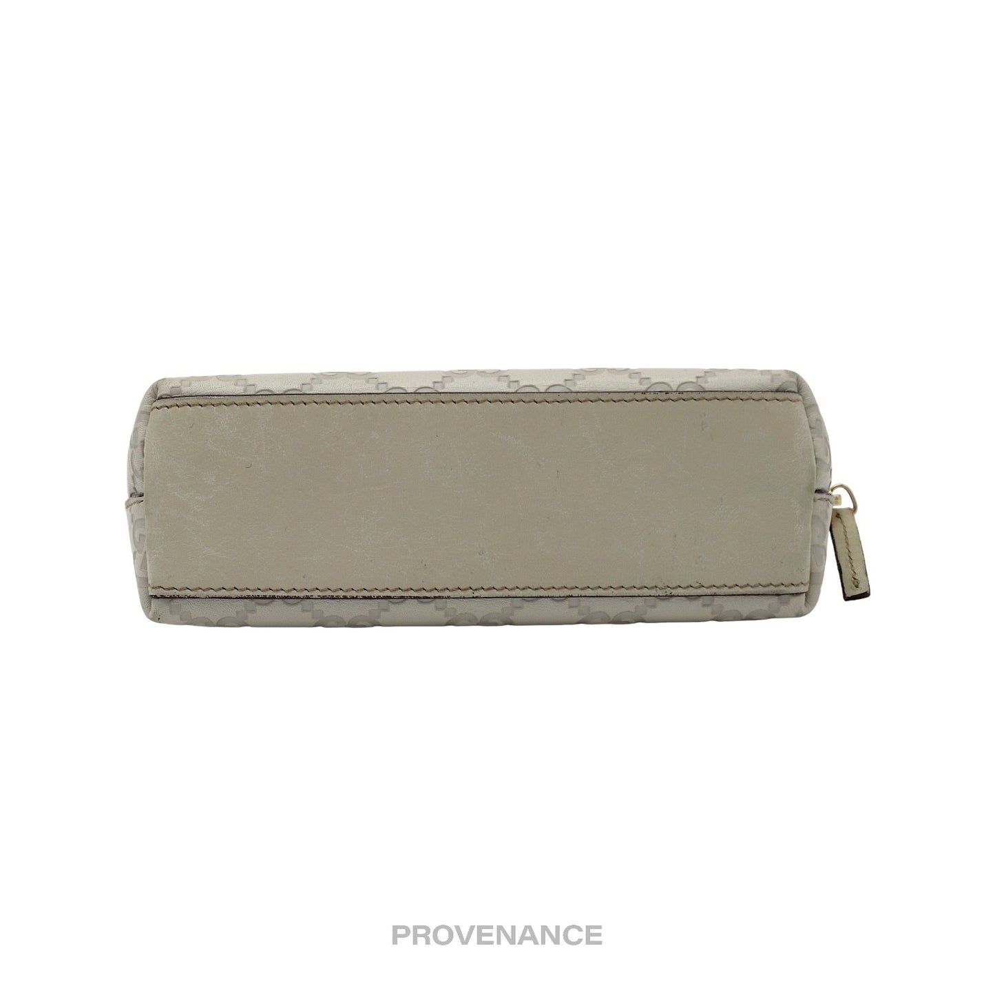 🔴 Gucci Zip Cosmetic Pouch - Ivory GG Guccissima Leather