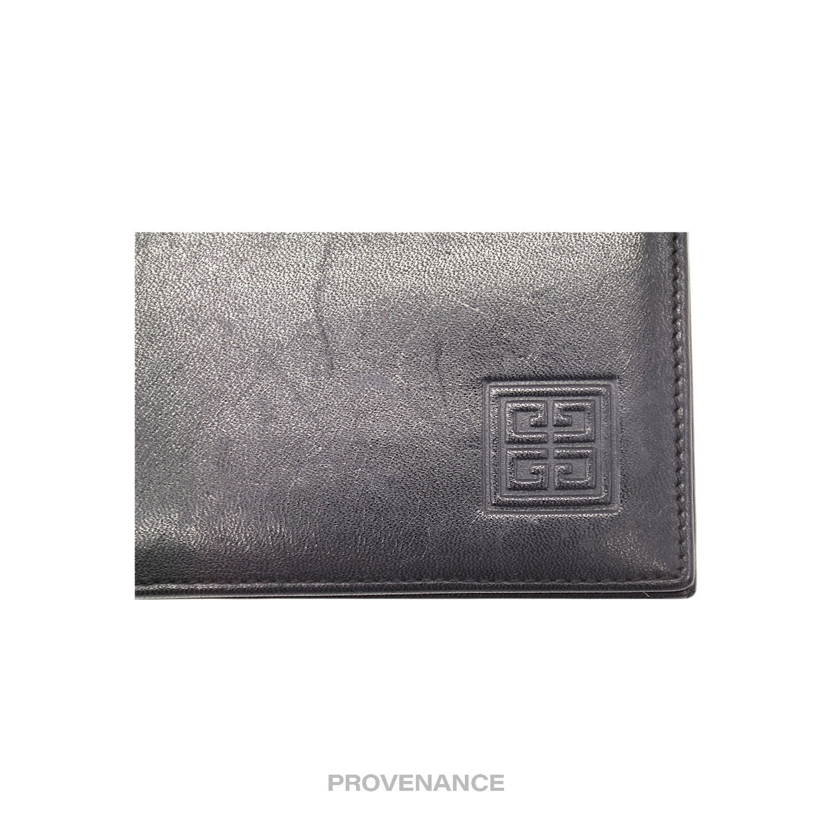 🔴 Givenchy 4G Logo 8CC Bifold Wallet - Monsieur Black Leather