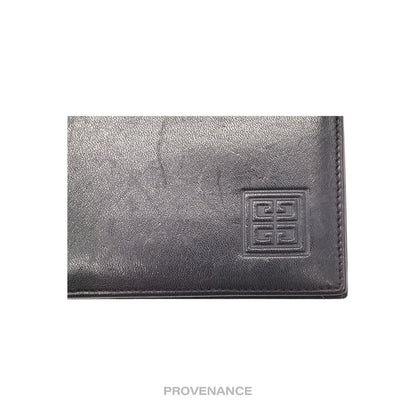 🔴 Givenchy 4G Logo 8CC Bifold Wallet - Monsieur Black Leather