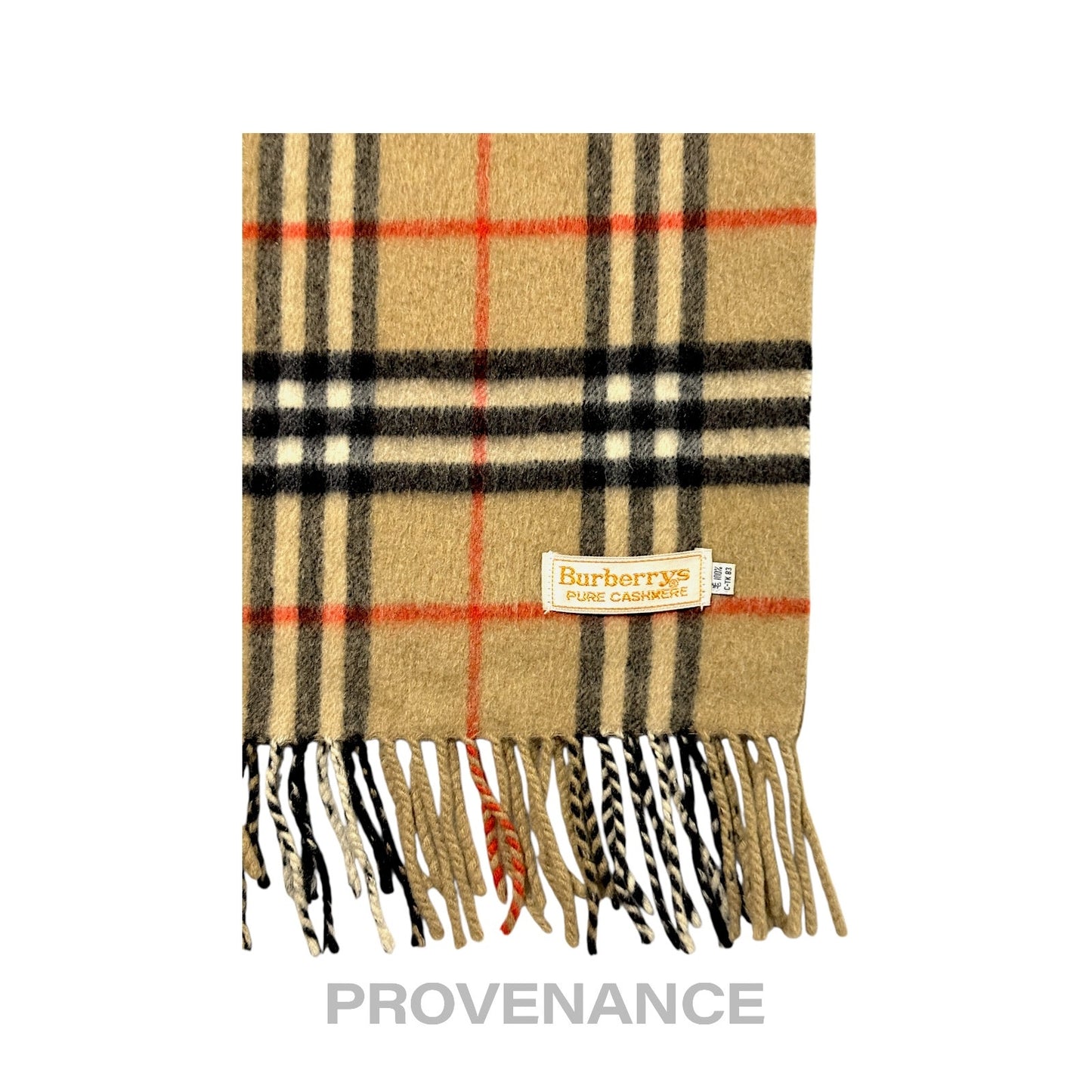 🔴 Vintage Burberrys Scarf Nova Check 100% PURE CASHMERE