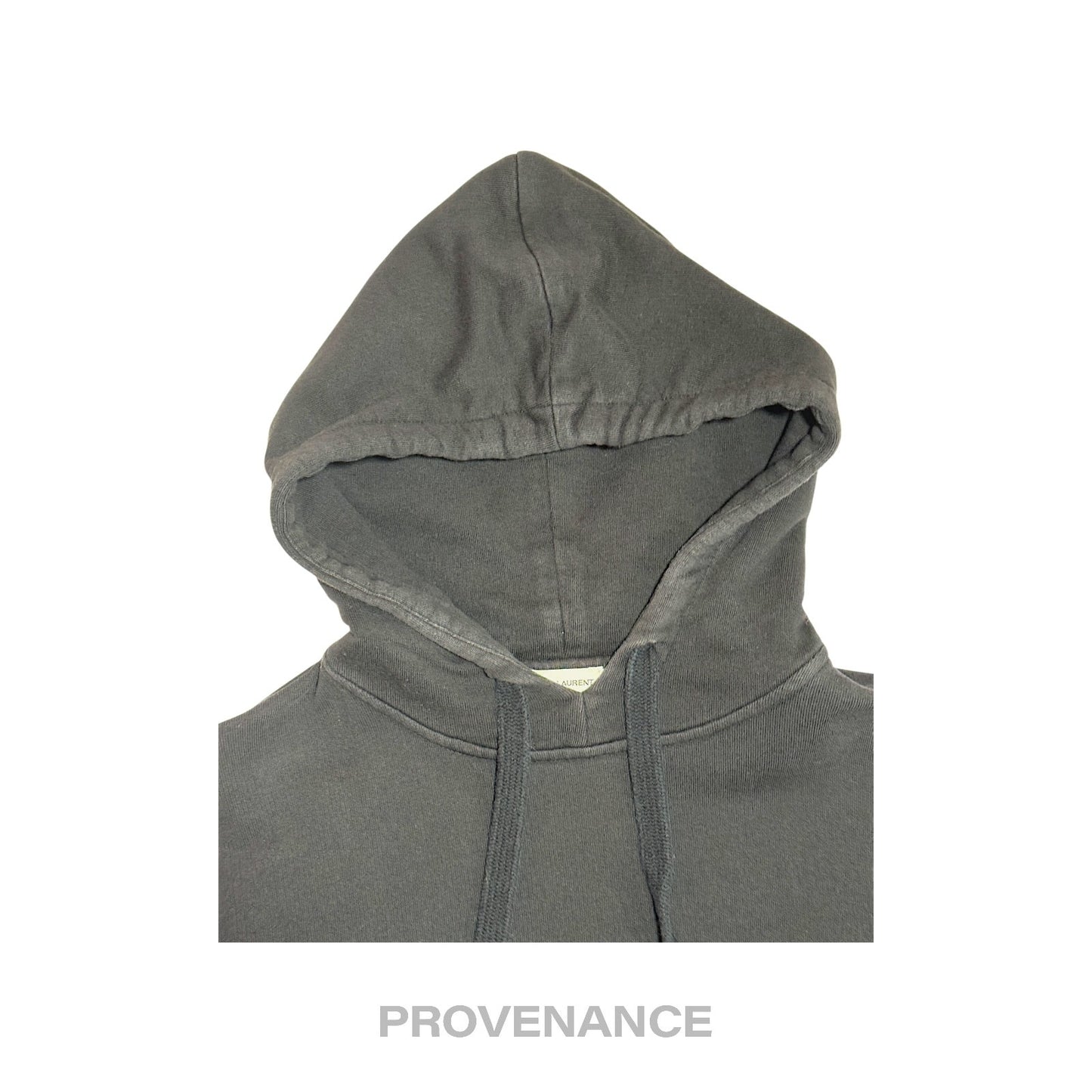 🔴 Saint Laurent Paris SLP Logo Hoodie Slow Kissing Black S