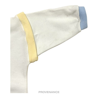 🔴 Yves Saint Laurent YSL Baby Onesie - White Blue Yellow