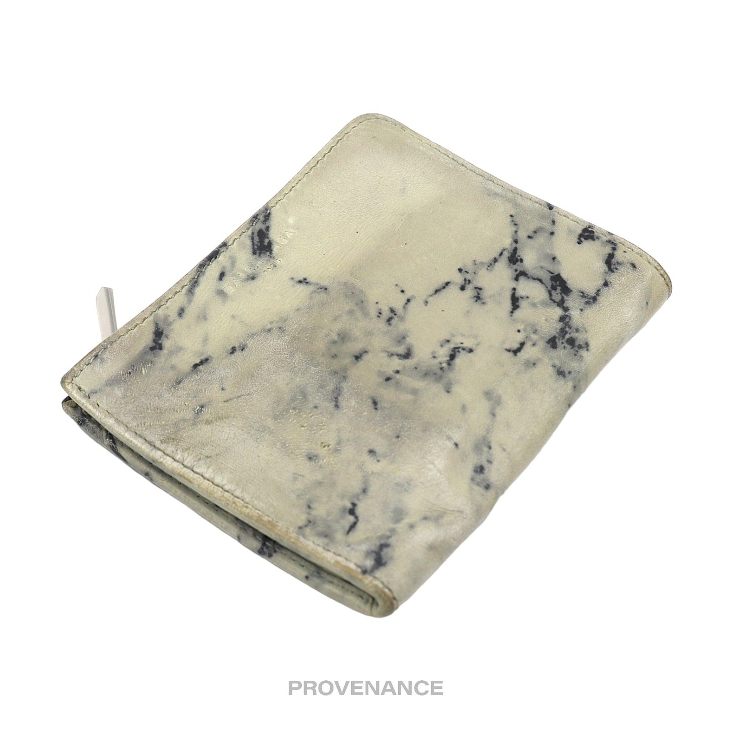 🔴 Balenciaga Marble Zip Wallet - Black/Off-White