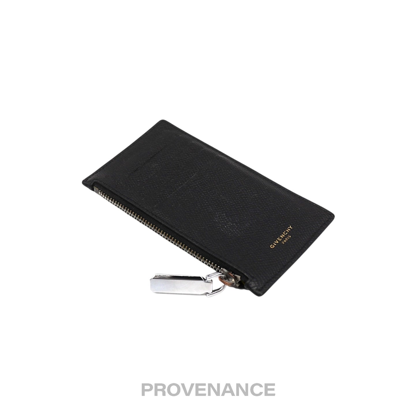 🔴 Givenchy Vertical Card Holder Wallet - Black Yellow
