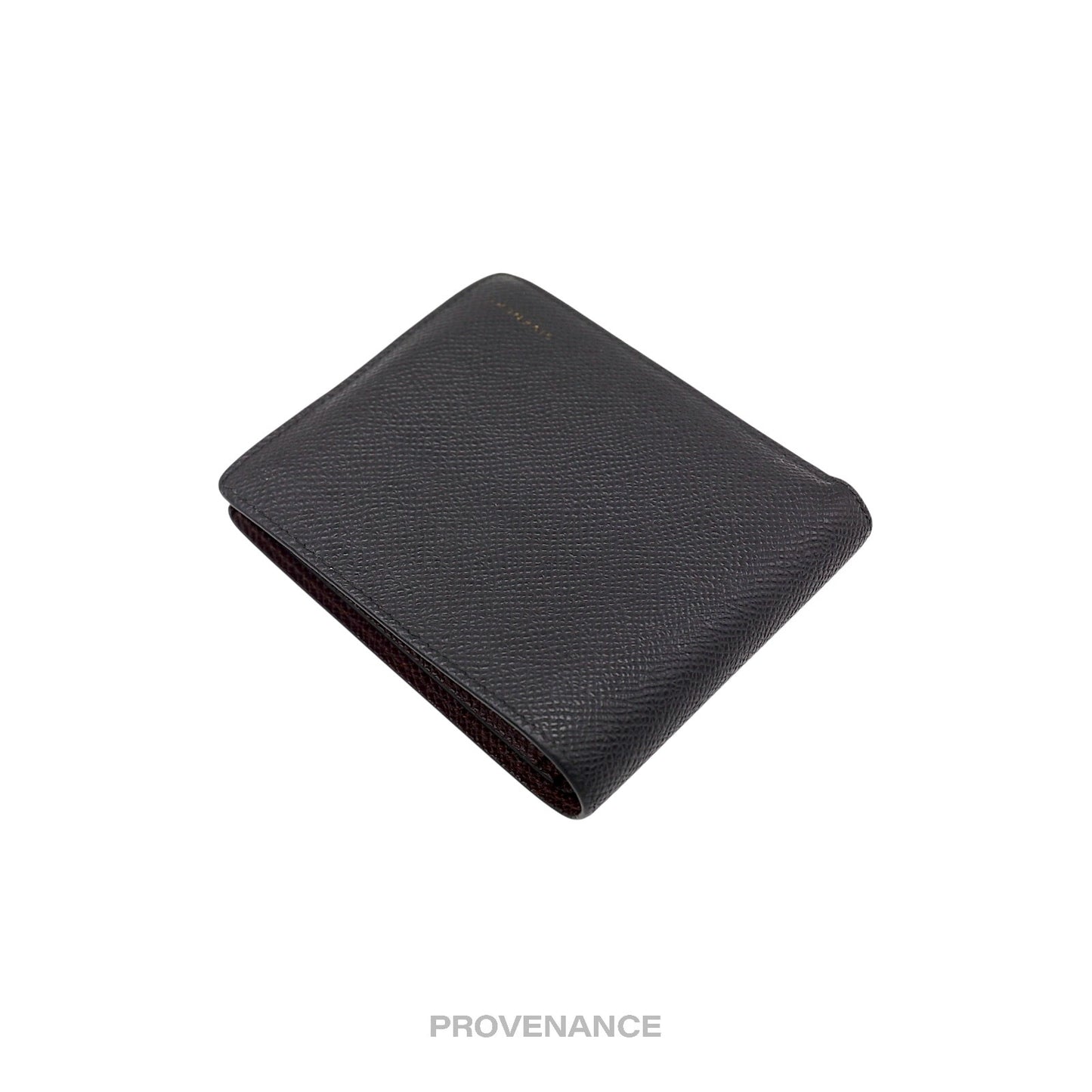 🔴 Givenchy Logo Bifold Wallet - Black Red Grained Leather