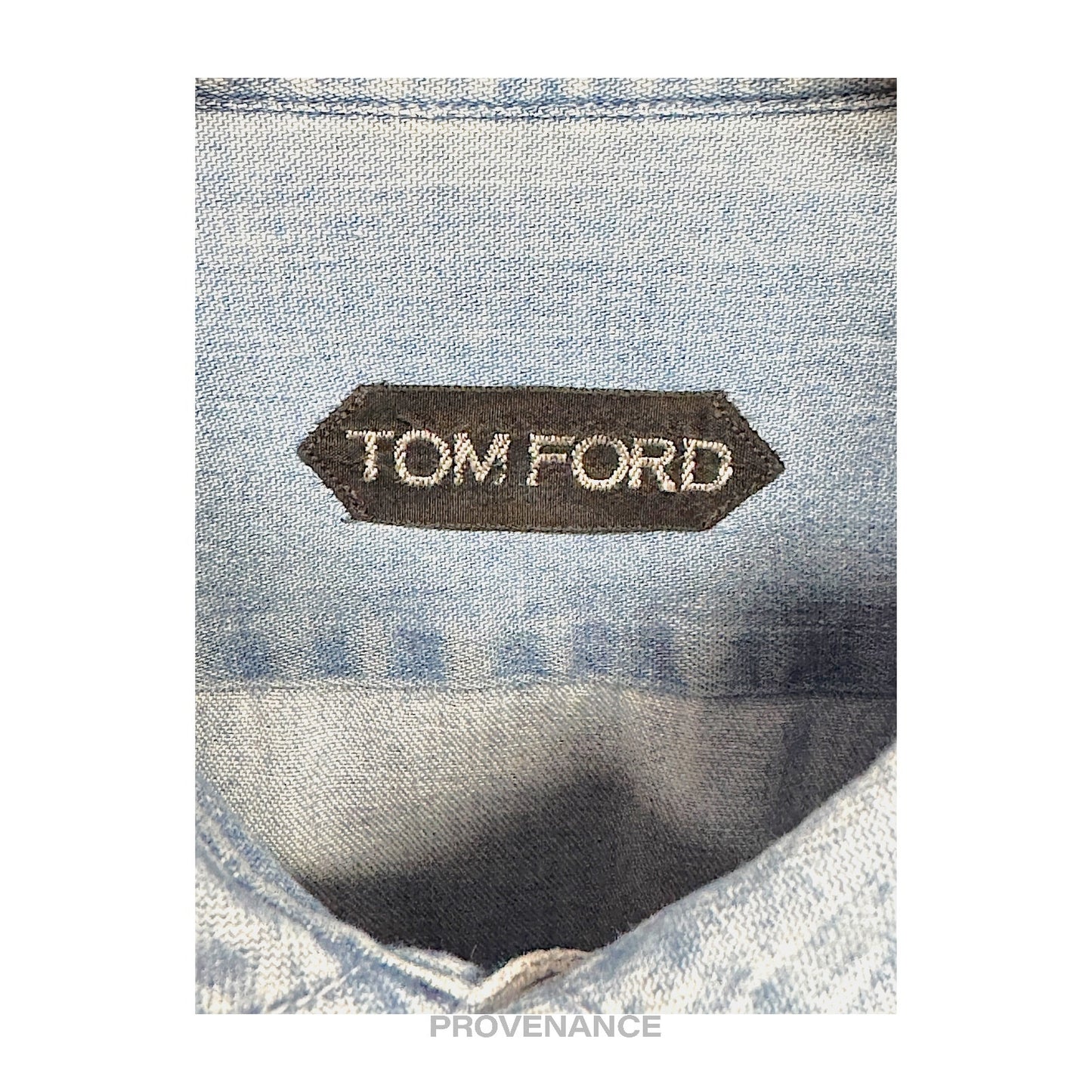 🔴 Tom Ford Denim Shirt - Blue 38 15