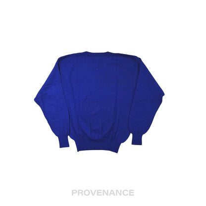 🔴 Balenciaga Sports Golf Crewneck Wool Sweatshirt - Blue L