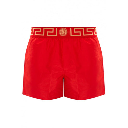 🔴 Versace Greca Medusa Border Swim Shorts - Red L