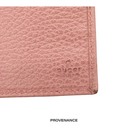 🔴 Gucci "Made in Italy" Long Wallet - Powder Pink Leather