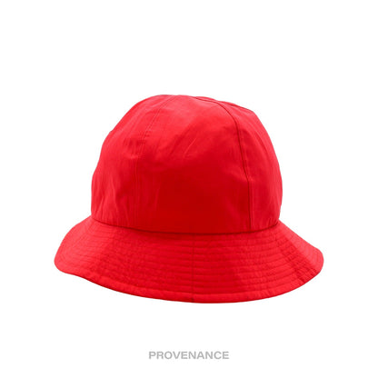 🔴 Balenciaga BB Logo Embroidered Bucket Hat - Red