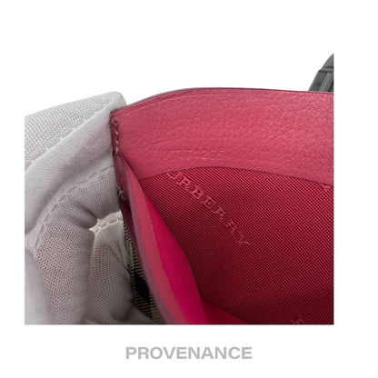 🔴 Burberry Card Holder Wallet - Haymarket Check Pink