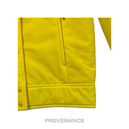 🔴 Moncler Logo Light Ski Jacket Coat - Yellow L Hood